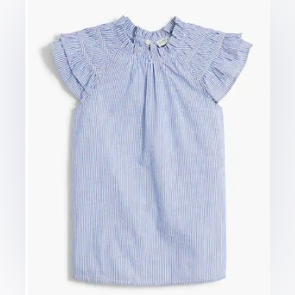 J. Crew Factory Butterfly Sleeve Stripe Top - Picture 7 of 9